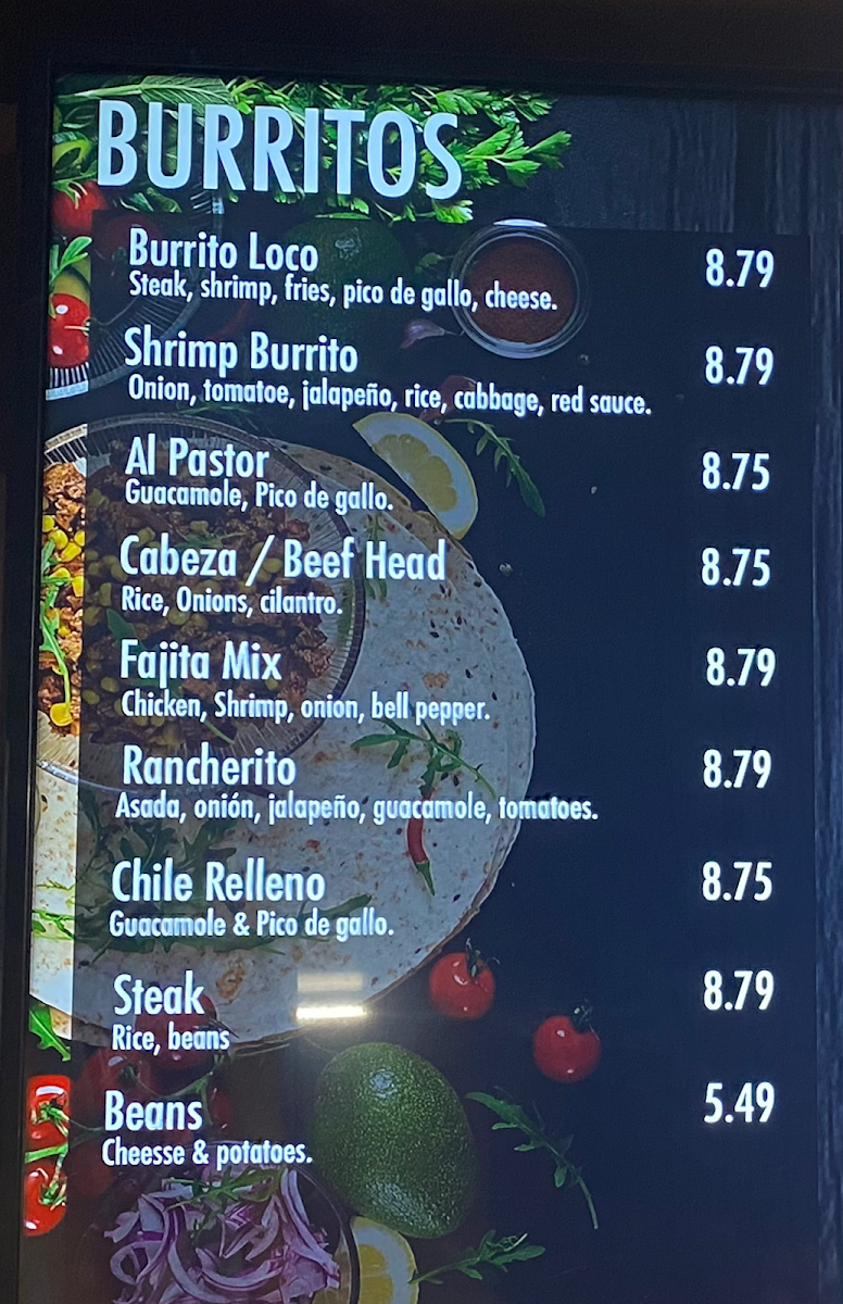 Daisy's Mexican Burritos #1 Menu - Image 2